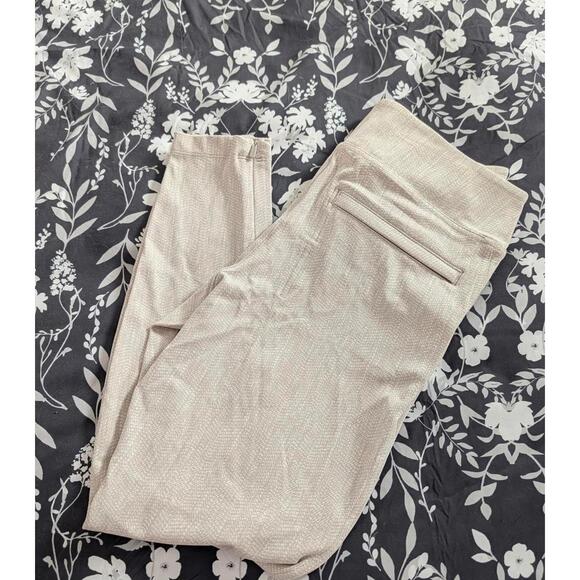 NWT Athleta Delancey Skyline Textured Pull On Tight Pant Large Beige print $119 - Picture 6 of 6